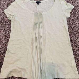 Talbots Soft Green Pleated Short Sleeve Tee